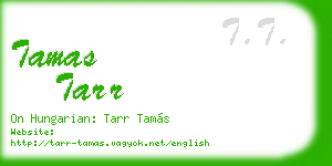tamas tarr business card